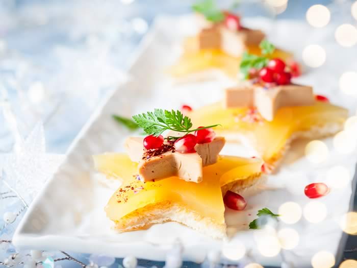 canapés navidad