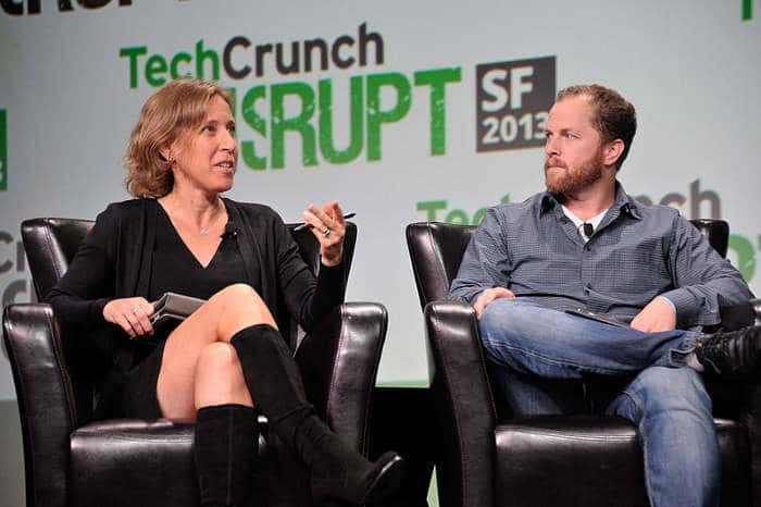 Susan Wojcicki y David Prager en TechCrunch Disrupt SF 2013