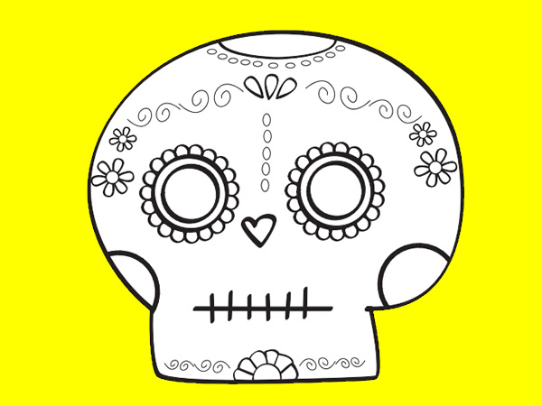 Calavera para pintar Día de los Muertos