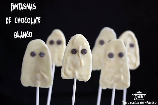 Recetas dulces para Halloween, fantasmas de chocolate
