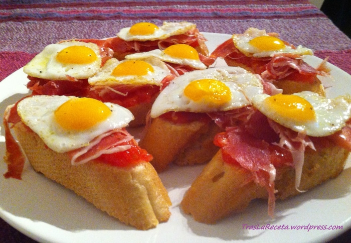 tapas originales huevo codorniz jamón