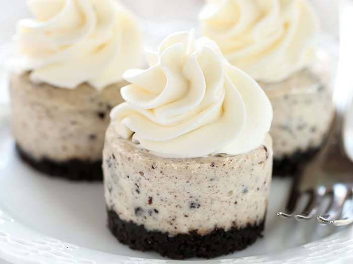 Mini cheesecakes de oreo