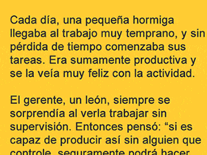 La fábula del león y la hormiga - Éxito Empresarial La fábula del león y la hormiga - Éxito Empresarial