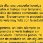 La fábula del león y la hormiga