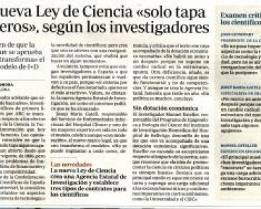 Ley de la Ciencia: desencanto y frustración