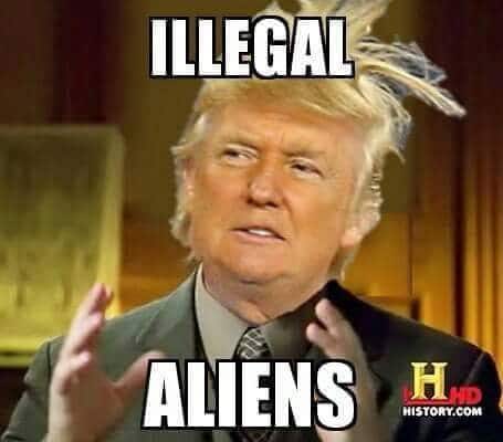 Trump aliens meme