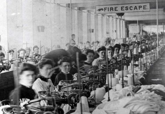 Trabajadoras de una fábrica de textil