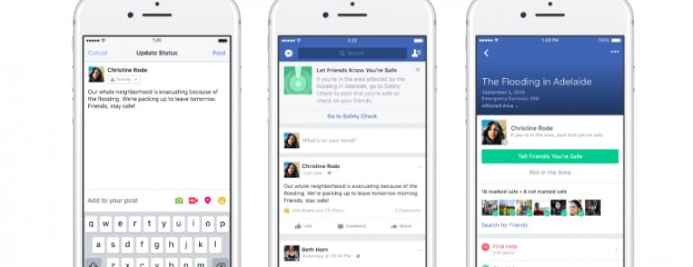 Herramienta de Facebook para indicar que estás bien