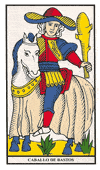 Tarot Marsella: Caballo Bastos