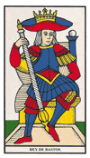 Tarot Marsella: Rey Bastos