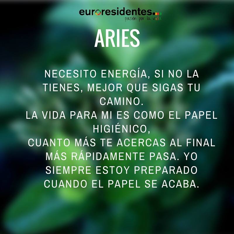 Horóscopo sincero de Aries