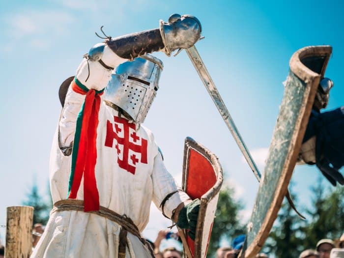 Lucha con espada Edad Media