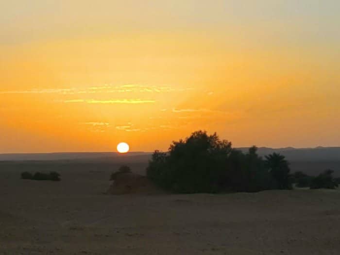 Puesta de Sol, desierto Timimoun Sahara, Argelia