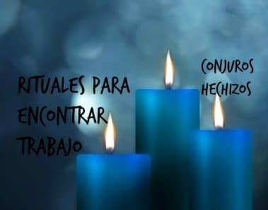 Ritual y encontrar trabajo con velones azules