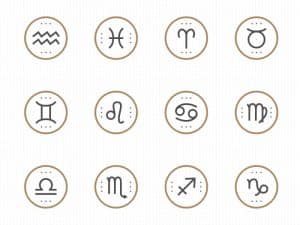 Los símbolos de los signos del zodiaco