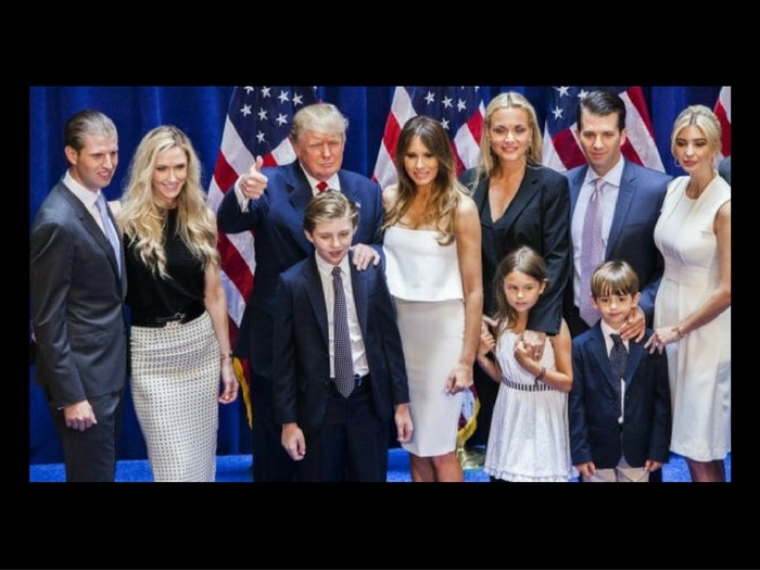 Donald Trump y familia