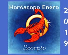 Horóscopo Escorpio Enero 2019