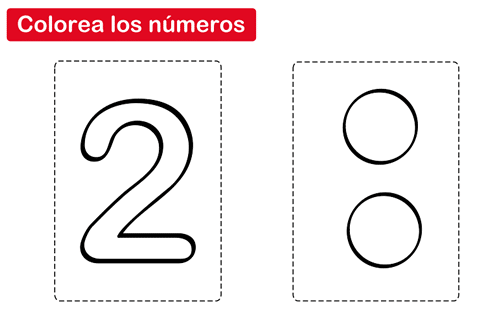 colorear número 3