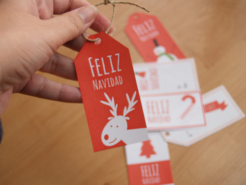 Etiquetas de Navidad para imprimir