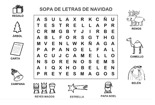 Sopa Letras navidad