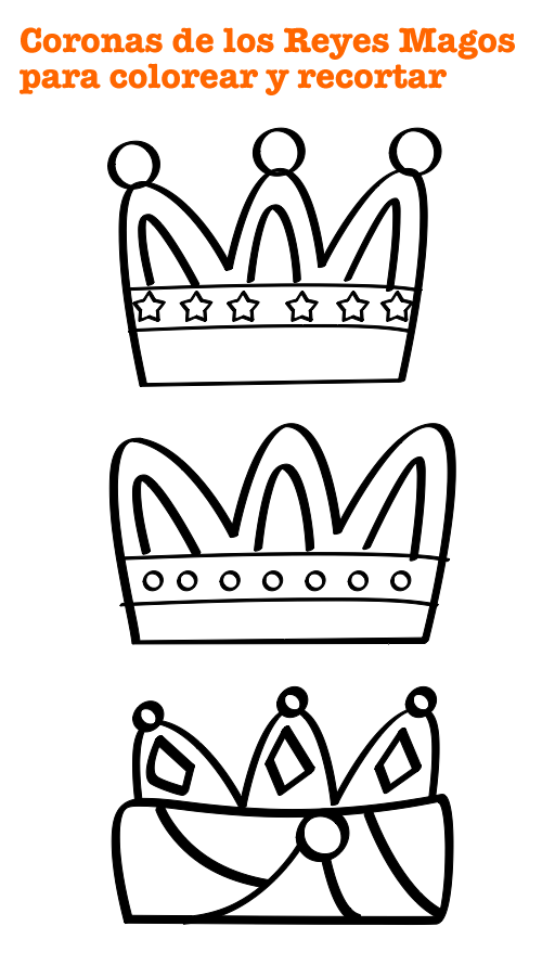 Corona Reyes Magos para colorear