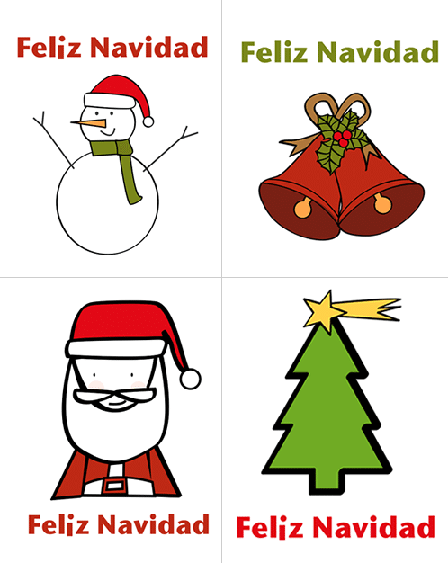 Dibujos de Navidad para imprimir - Manualidades