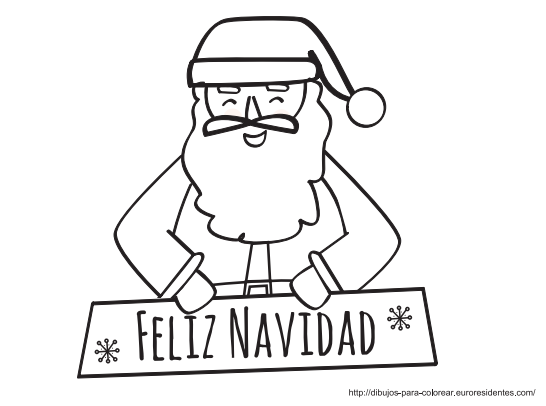 Dibujos De Papa Noel Para Colorear Manualidades