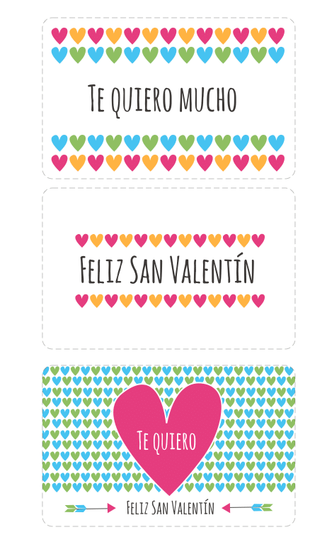 tarjetas de San Valentín para imprimir