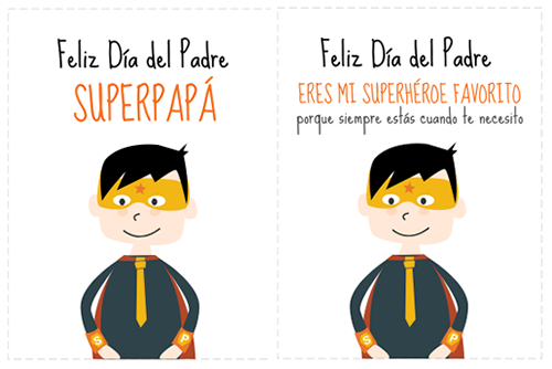 Tarjetas del día del padre para imprimir