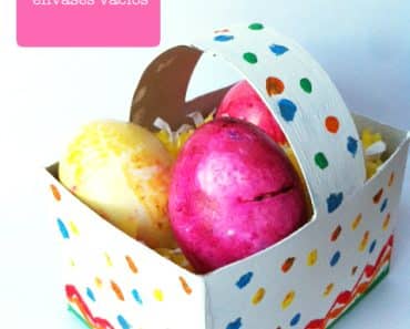 Cómo hacer una cesta de Pascua con una caja de galletas