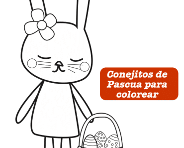 Conejitos de Pascua para colorear