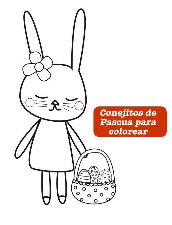 Descarga estos conejitos de Pascua para colorear