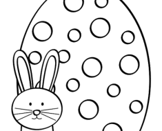 Colorear conejo de Pascua