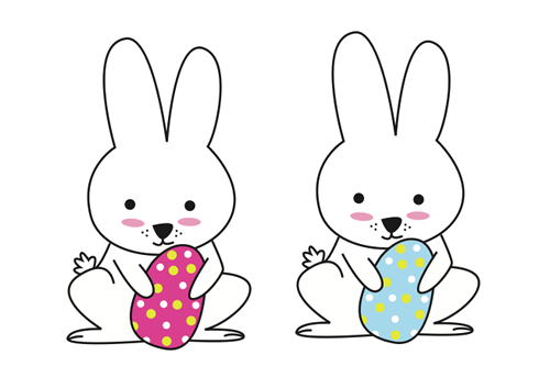 Pascua: dibujos de conejitos para imprimir - Manualidades