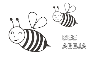 dibujo de abeja para colorear