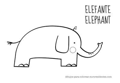dibujo de elefante para colorear
