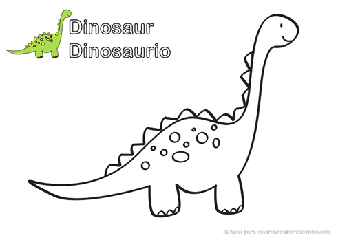 Dinosaurio para colorear - Manualidades