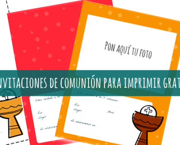 Invitaciones de Comunión para imprimir