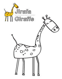 dibujo de jirafa para colorear