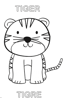 dibujo de tigre para colorear