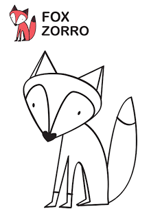 dibujo de zorro para colorear