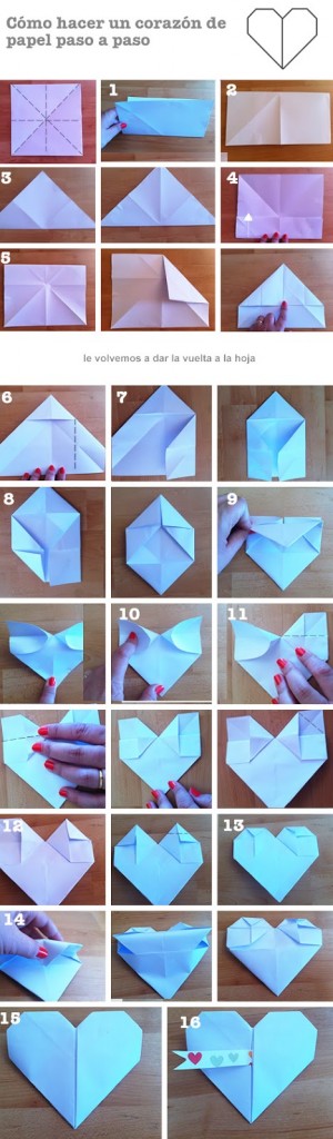 Como hacer un corazón de papel paso a paso