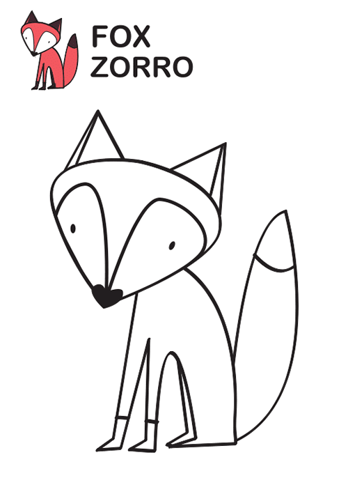 Bonito Zorro para colorear - Manualidades