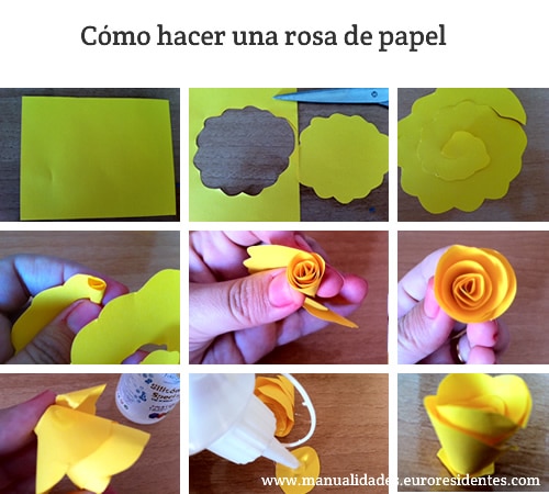 como hacer rosas de papel paso a paso