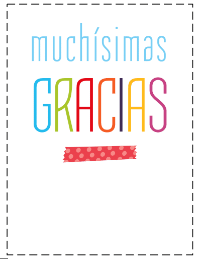 Tarjetas para dar las gracias - Manualidades