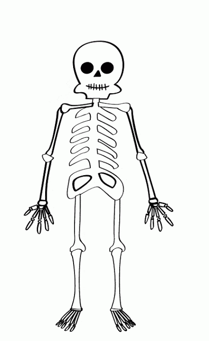 Esqueleto para recortar y colorear - Manualidades