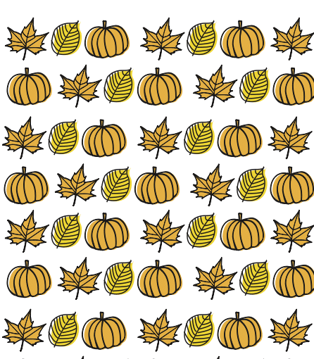 papel decorado otoño para imprimir, con calabazas y hojas