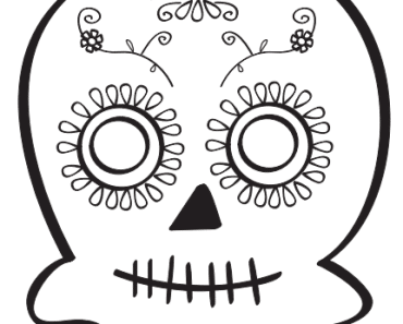 Calaveras día de los muertos para colorear