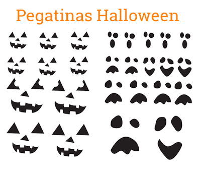 Ojos y bocas de Halloween para imprimir - Manualidades