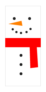 hacer marcapáginas con forma de muñeco de nieve